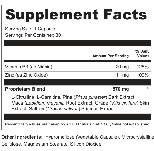 Supplement Facts for Nova